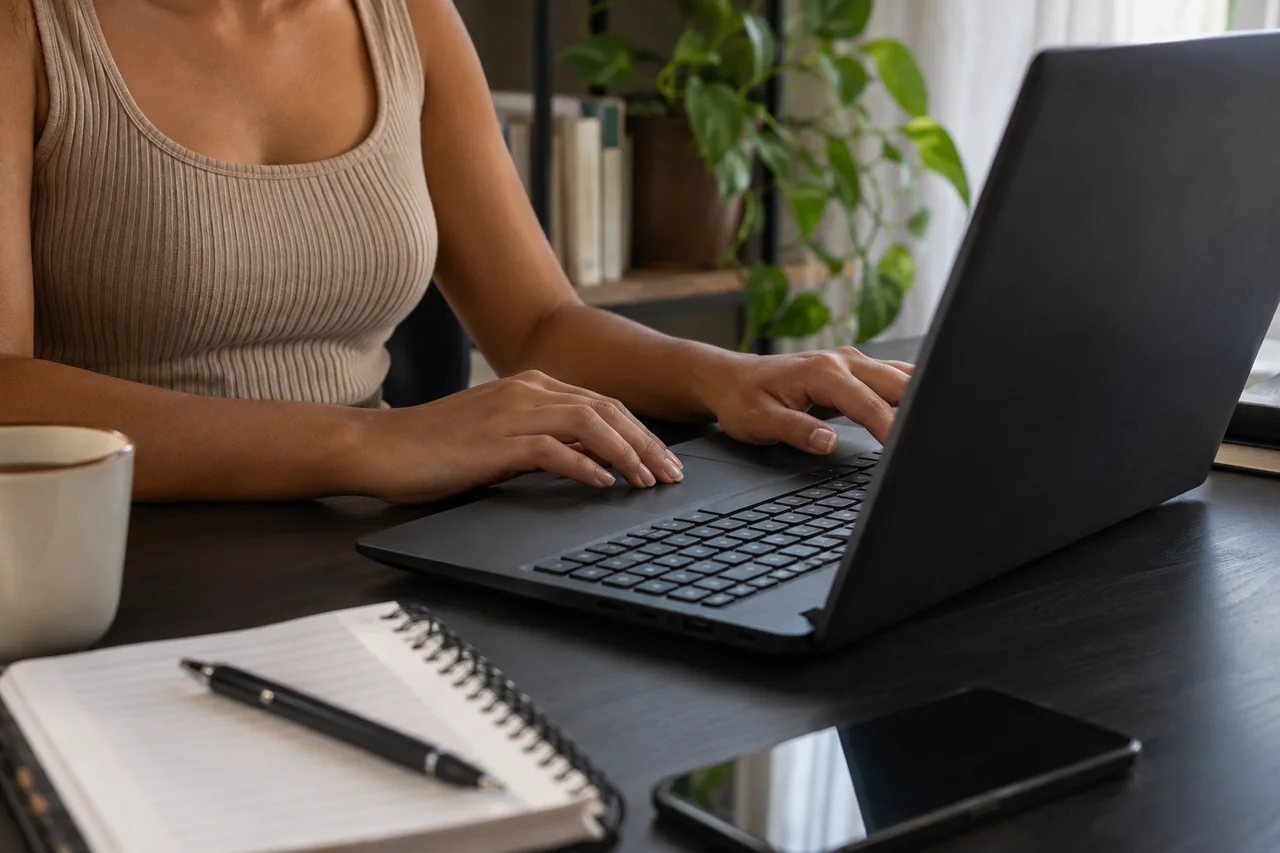 Notebook em um ambiente de uso cotidiano.