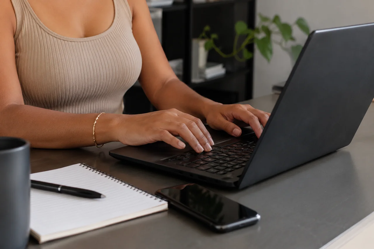 Notebook em um ambiente de uso cotidiano.